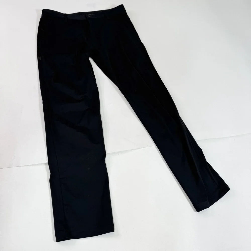 Rhone Pants Mens 34‎ Black Performance Stretch Straight Leg Travel Workwear